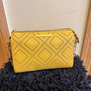 Steve Madden Yellow Perforated Crossbody Bag